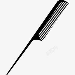 梳理头发工具细长的梳子工具图标高清图片