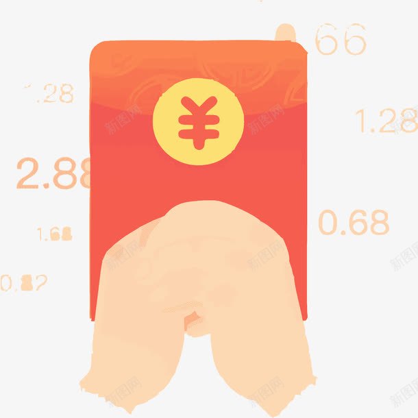 新年红包png免抠素材_新图网 https://ixintu.com 免抠新年红包素材 手绘 拜年 新年 红包