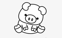 猪猪可爱卡通可爱小动物装饰动物头像图标高清图片