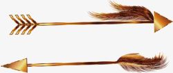 古代武器黄金羽毛箭头高清图片