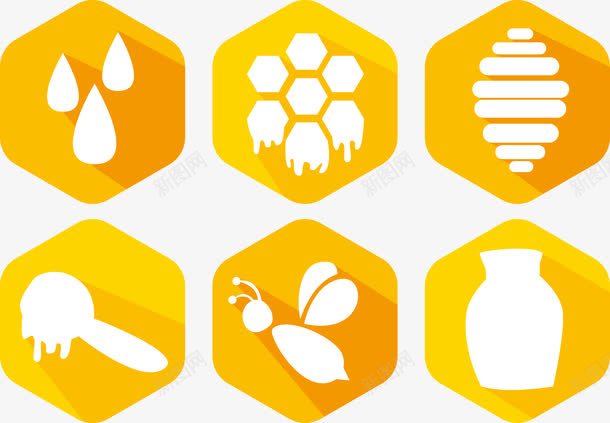 黄色简约蜂窝网格png免抠素材_新图网 https://ixintu.com 甜蜜 蜂巢 蜂窝网格 蜂蜜 蜜蜂 黄色