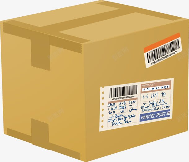卡通包装快递箱子png免抠素材_新图网 https://ixintu.com 关于快递 包装 卡通 快递 箱子