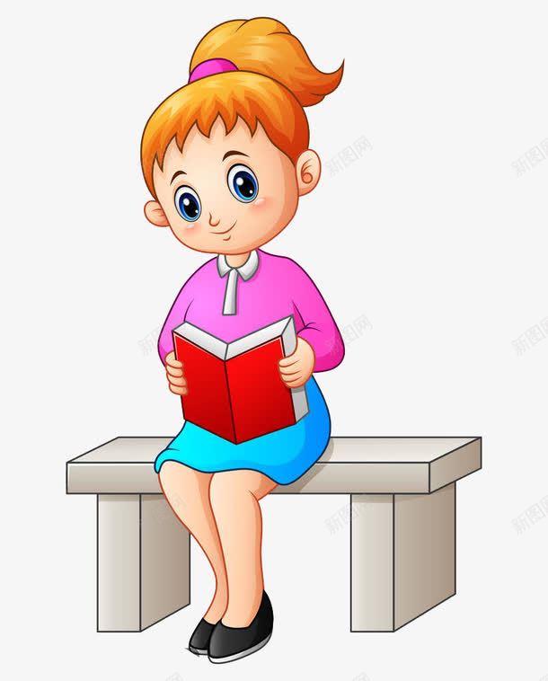 坐着看书的女孩png免抠素材_新图网 https://ixintu.com 书本 人物 儿童 卡通人物 坐着的小朋友 坐着读书 女孩 学习 学生 抱着书 抱着书的人