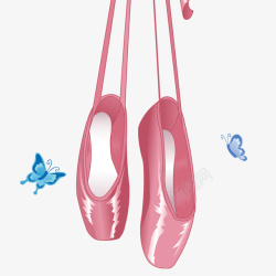 粉色舞蹈舞鞋舞蹈名片高清图片