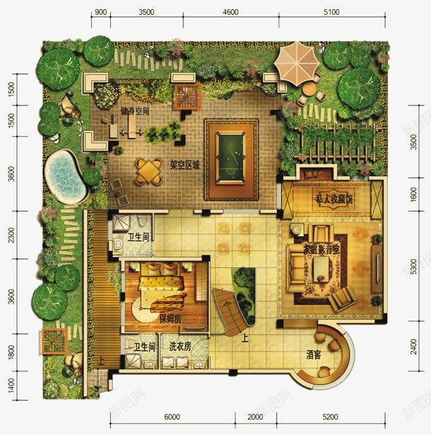 房屋布局平面效果图png免抠素材_新图网 https://ixintu.com 室内效果 家居 户型图 房屋布局平面效果图