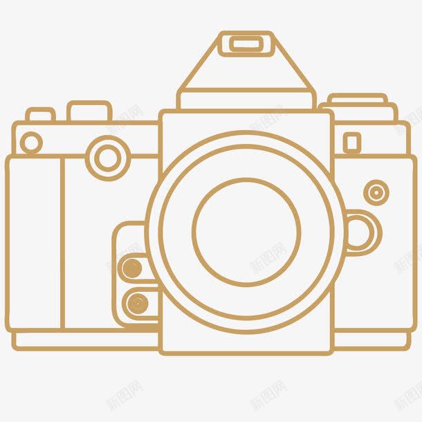 数码相机线条插画图标png_新图网 https://ixintu.com 傻瓜相机 家用相机 数码家电 数码相机线条插画 照相机手绘 相机