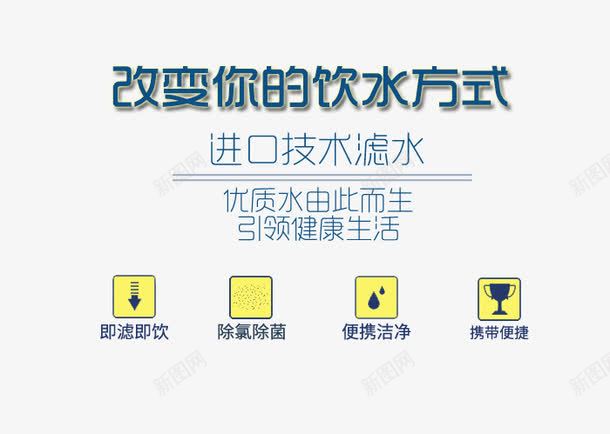 改变你的饮水方式png免抠素材_新图网 https://ixintu.com 净水器主题 宣传 宣传海报 改变你的饮水方式 文字排版 简约 饮水