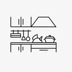 厨房橱柜设计图厨房简笔画高清图片