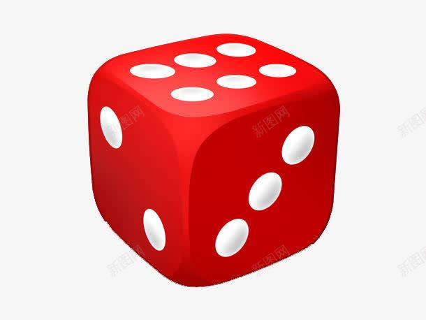 红色骰子png免抠素材_新图网 https://ixintu.com 赌博 运气 骰子序列帧 麻将