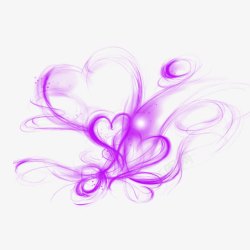 爱心特效紫色心形光效高清图片
