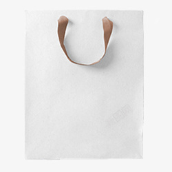环保纸质手拎袋白色简约装饰手提袋装饰图高清图片