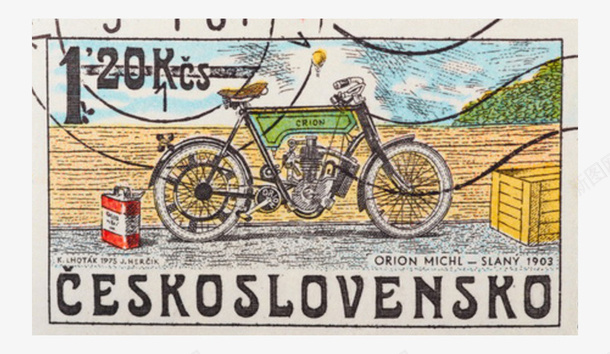 自行车邮票png免抠素材_新图网 https://ixintu.com 卡通 复古 手绘 自行车 邮币 邮票 邮票模板
