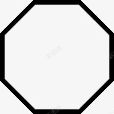 八角形轮廓的形状图标图标