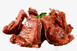 猪嵴骨肉美味酱汁猪脊骨肉高清图片