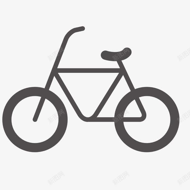 灰色自行车剪影图标png_新图网 https://ixintu.com 共享单车 单车剪影 灰色图标 简约扁平单车图标 自行车 自行车图标