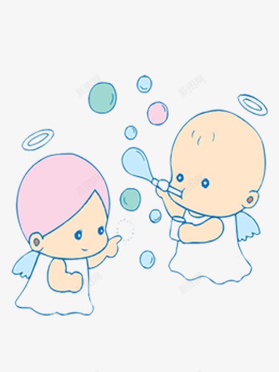 卡通人物png免抠素材_新图网 https://ixintu.com 儿童 卡通 吹泡泡 形状 气球 立体 装饰
