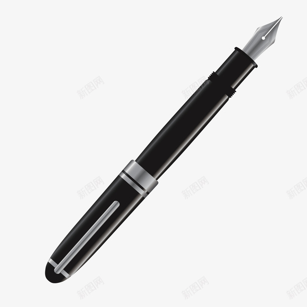 黑色钢笔矢量图ai免抠素材_新图网 https://ixintu.com 书法 写字 商务 工具 文具 渐变 钢笔 黑色 矢量图