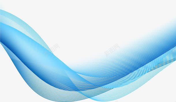 蓝色波浪线条png免抠素材_新图网 https://ixintu.com 弧度线 柔和曲线 柔和线条 波浪线 线条 装饰曲线 飘逸曲线