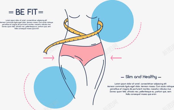 苗条瘦身矢量图ai免抠素材_新图网 https://ixintu.com 塑性 粉色 纤体 膳食纤维 蓝色 矢量图