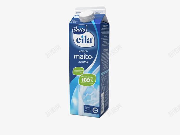 一盒牛奶png免抠素材_新图网 https://ixintu.com 产品实物 牛奶瓶 蓝色 饮料