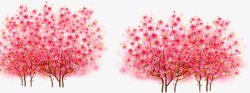 粉色树木春天风光素材