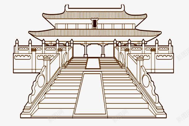 太和殿简笔画故宫手绘png免抠素材_新图网 https://ixintu.com 古代建筑 太和殿 宏伟 手绘 故宫手绘 故宫素描 简笔画