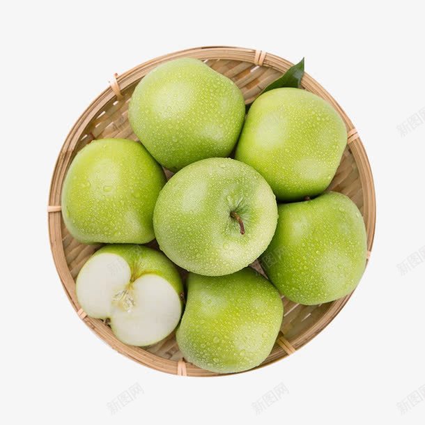 一篮青苹果png免抠素材_新图网 https://ixintu.com 水果 青苹果 食品