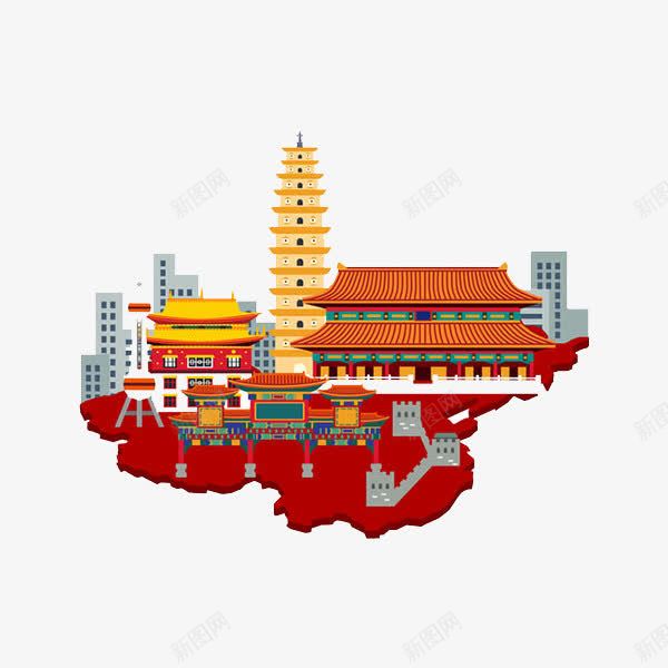 手绘中国故宫png免抠素材_新图网 https://ixintu.com 卡通 古风建筑 城市 手绘 故宫 旅游 高塔