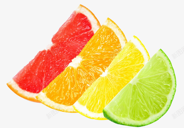 四种水果切片png免抠素材_新图网 https://ixintu.com 新鲜 柠檬 水果 水果切片