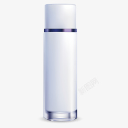 透明的瓶子圆形常见化妆品包装实物矢量图高清图片