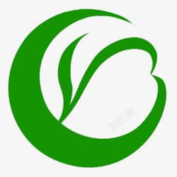 园林logo圆形绿色简约月亮园林logo图标高清图片