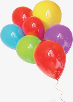 彩色卡通明亮气球素材