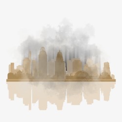污染严重的城市素材