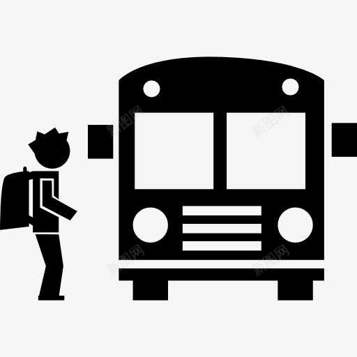 学生乘公共汽车旅行图标png_新图网 https://ixintu.com 交通 人 学生 教育 旅游 校车 汽车