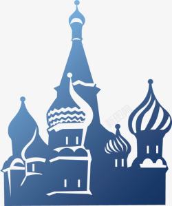 莫斯科元素克里姆林宫剪影高清图片