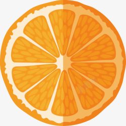手绘橙子切面素材