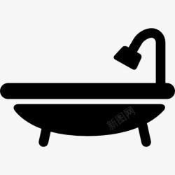 浴室家具浴缸图标高清图片