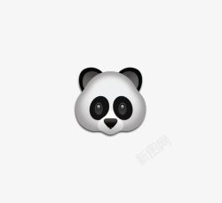 黑白色的熊猫表情素材