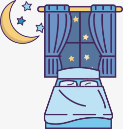睡眠眼罩世界睡眠日深夜卡通图标矢量图高清图片