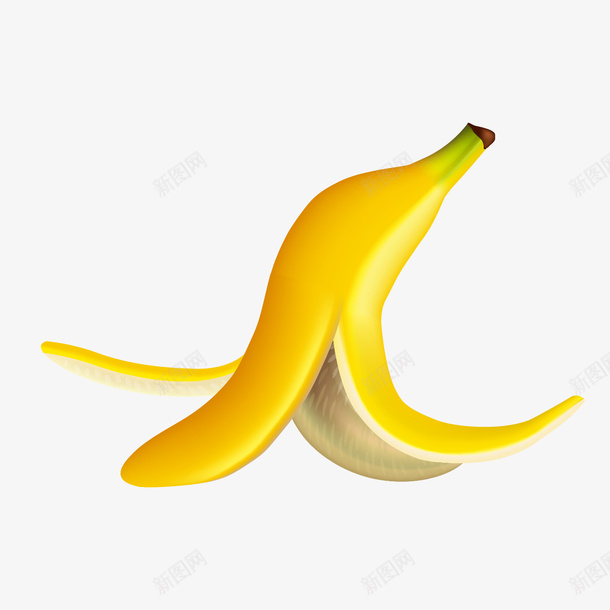 黄色的香蕉皮png免抠素材_新图网 https://ixintu.com PNG素材 水果皮 香蕉皮 黄色