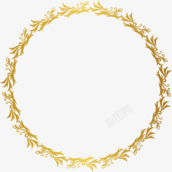 金色花纹圆圈素材