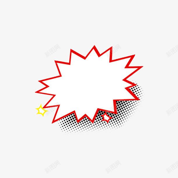 卡通手绘爆炸图标图示png_新图网 https://ixintu.com 卡通 爆炸图标 爆炸线 爆炸背景圆点 爆炸花纹 矢量边框 红色 锯齿