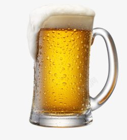 冒泡啤酒冒泡的黄色啤酒杯高清图片