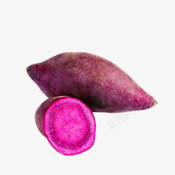 一只紫薯饼红色的漂亮红薯元素高清图片