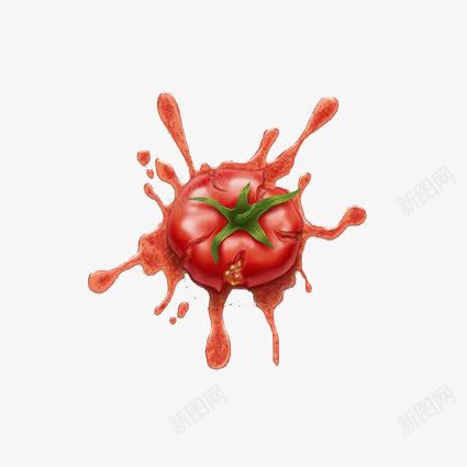 喷溅的西红柿png免抠素材_新图网 https://ixintu.com 创意蔬菜 番茄酱 破碎的西红柿 西红柿免扣元素