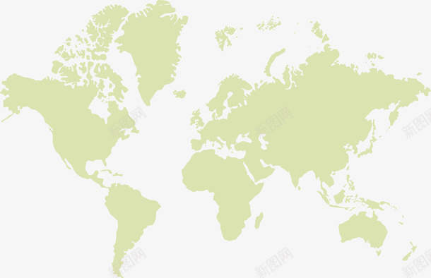 绿色简约地图png免抠素材_新图网 https://ixintu.com 世界 免抠PNG 地图 简约 绿色 背景 边框纹理