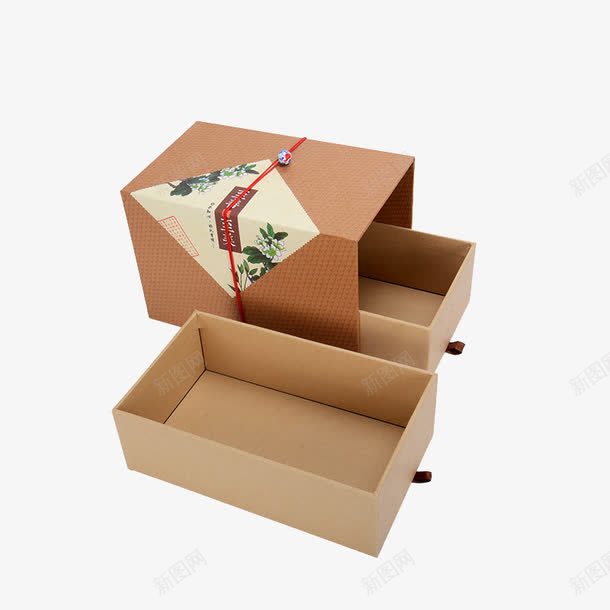 精致抽拉包装盒png免抠素材_新图网 https://ixintu.com 打开抽屉 牛皮纸抽屉盒子 空盒子 精致包装盒 食材盒子