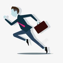 奔跑的商务人士卡通奔跑的商务男子高清图片