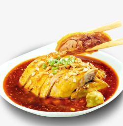夹菜用一碟鸡筷子高清图片