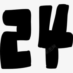 24号24号手工符号图标高清图片
